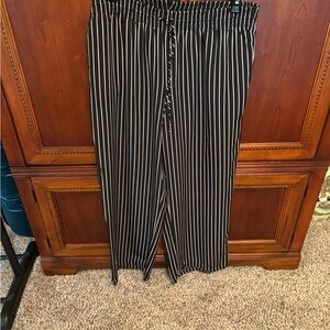 Lauren Ralph Lauren Black and White Wide Leg Pants